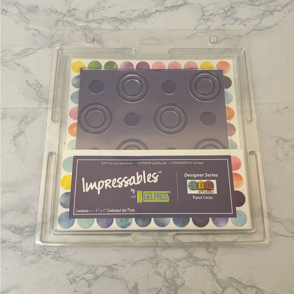 Gelli Arts / Gelli Plate - Gel Press Impressables 7"x7" Embossed Gel Plate by UK